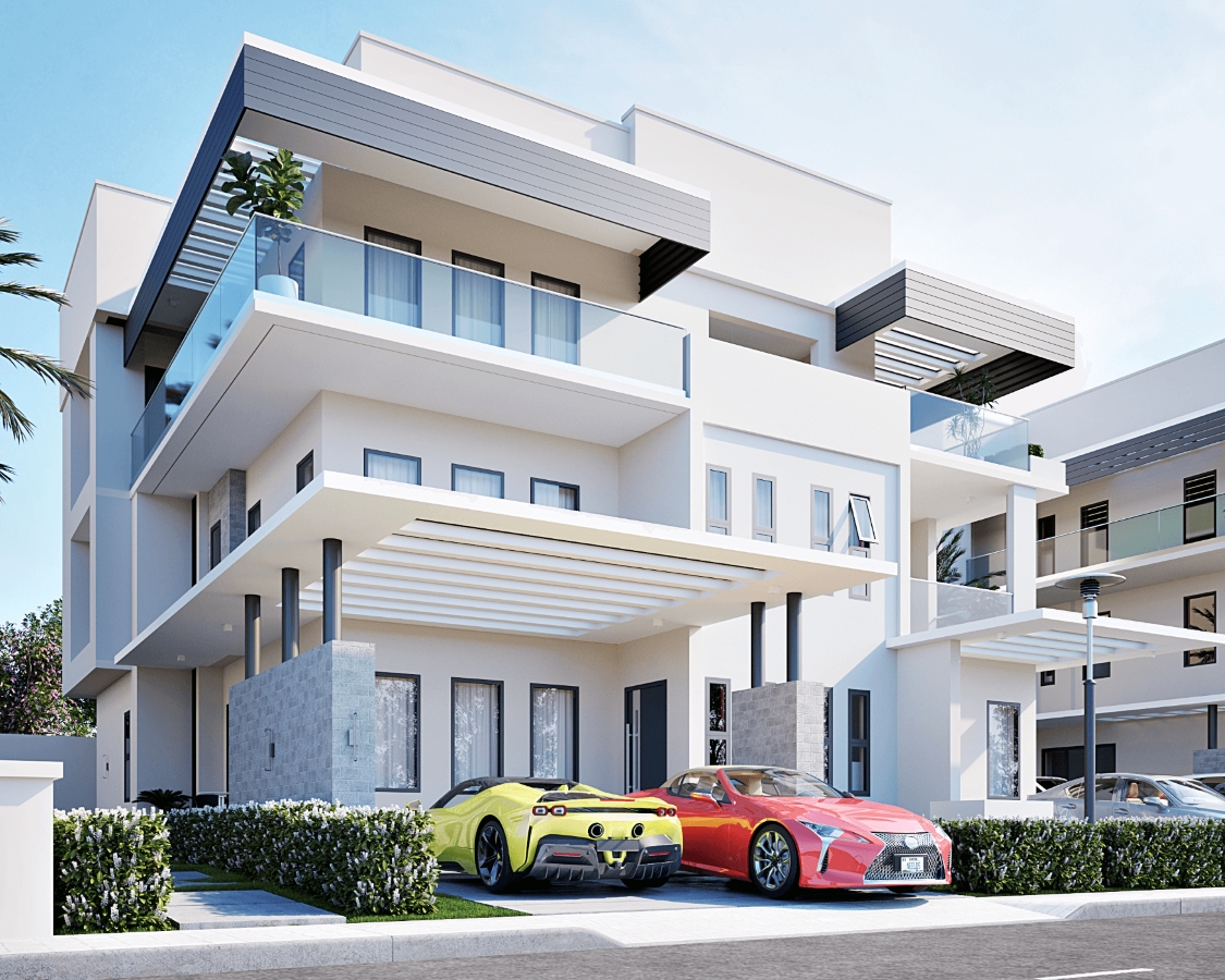 Maitama Villa curb appeal and architectural visualization, Maitama, Abuja